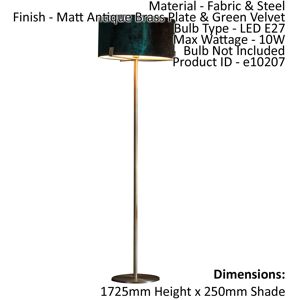 Loops Floor Lamp Matt Brass Green Velvet 10W LED - Indoor Lighting Loops Floor Lamp Matt Brass Green Velvet 10W LED - Indoor Lighting