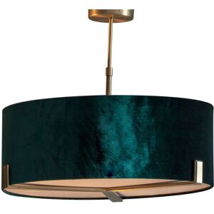 Loops Ceiling Pendant Light Matt Antique Brass & Green Velvet 3 x 10W LED E27 Loops Ceiling Pendant Light Matt Antique Brass & Green Velvet 3 x 10W LED E27