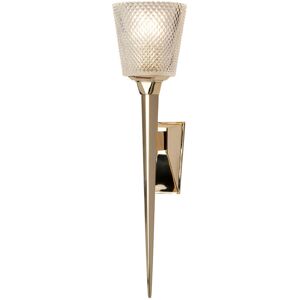 Loops Wall Light IP44 Cut Glass Shade Torchiere Polished Gold LED G9 3.5W Loops Wall Light IP44 Cut Glass Shade Torchiere Polished Gold LED G9 3.5W