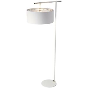Loops Floor Lamp Silver Metallic Shade White/Polished Nickel LED E27 - Floor Lamp Loops Floor Lamp Silver Metallic Shade White/Polished Nickel LED E27 - Floor Lamp