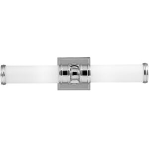 Loops IP44 Twin Wall Light Horizontal Bar Glass Shades Polished Chrome LED G9 3.5W Loops IP44 Twin Wall Light Horizontal Bar Glass Shades Polished Chrome LED G9 3.5W