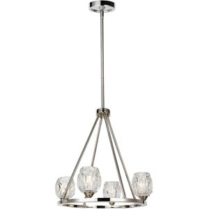 Loops 4 Bulb Chandelier - Polished Nickel - Interior Lighting - Chandelier Loops 4 Bulb Chandelier - Polished Nickel - Interior Lighting - Chandelier