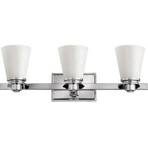 Loops IP44 3 Bulb Wall Light Opaque Glass Shades on Polished Chrome Bar LED G9 3.5W Loops IP44 3 Bulb Wall Light Opaque Glass Shades on Polished Chrome Bar LED G9 3.5W