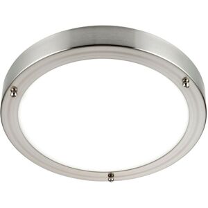 Loops Portico Satin Nickel IP44 Round LED Ceiling Light - Bathroom Loops Portico Satin Nickel IP44 Round LED Ceiling Light - Bathroom