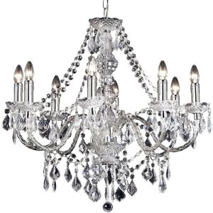 Loops Chrome 8-Light Vintage Chandelier - Ceiling Light Loops Chrome 8-Light Vintage Chandelier - Ceiling Light