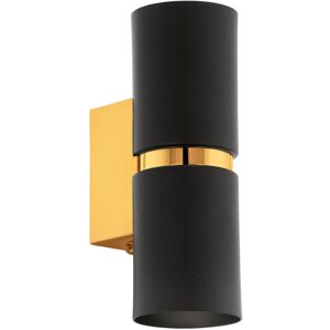 Lofts Wall Light - Black & Gold, 2xGU10, 2x3.3W - Wall Light Lofts Wall Light - Black & Gold, 2xGU10, 2x3.3W - Wall Light