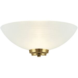 Loops Dimmable LED Wall Light Antique Brass White Line Pattern Glass Shade Dome Lamp - Wall Light Loops Dimmable LED Wall Light Antique Brass White Line Pattern Glass Shade Dome Lamp - Wall Light