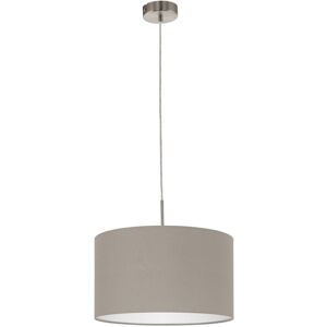 Unspecified Pendant Light Taupe Fabric Satin Nickel Steel Shade - Pendant Light Unspecified Pendant Light Taupe Fabric Satin Nickel Steel Shade - Pendant Light