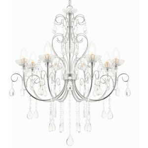 Loops Chrome & Crystal Bathroom Pendant Light - Ceiling Lamp IP44 Loops Chrome & Crystal Bathroom Pendant Light - Ceiling Lamp IP44