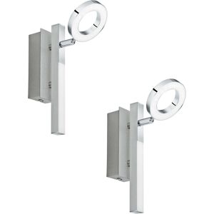 Loops 2 PACK Wall Spot Light Aluminium Chrome Shade Satined Plastic LED 1x3.2W 1x2.2W Loops 2 PACK Wall Spot Light Aluminium Chrome Shade Satined Plastic LED 1x3.2W 1x2.2W