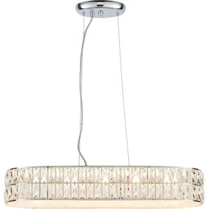Loops LED Ceiling Pendant Light 25W Warm White CHROME & CRYSTAL Wide Bar Table Lamp Loops LED Ceiling Pendant Light 25W Warm White CHROME & CRYSTAL Wide Bar Table Lamp