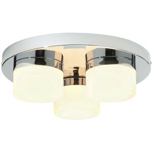 Loops IP44 Bathroom Ceiling Light Chrome & Opal - Ceiling Light Loops IP44 Bathroom Ceiling Light Chrome & Opal - Ceiling Light