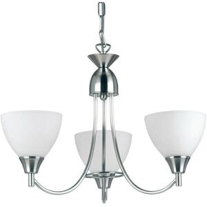 Loops Satin Chrome 3-Light Pendant - Ceiling Light Loops Satin Chrome 3-Light Pendant - Ceiling Light