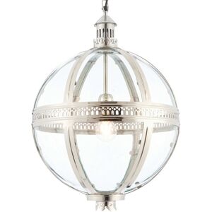 Nickel & Clear Glass Vintage Pendant Light - Pendant Light Nickel & Clear Glass Vintage Pendant Light - Pendant Light