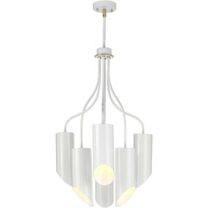Loops 6 Bulb Chandelier - White - Pendant Light - LED E27 8W Loops 6 Bulb Chandelier - White - Pendant Light - LED E27 8W