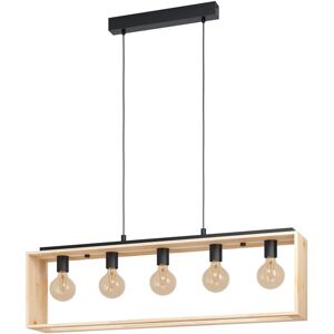 Loos Hanging Ceiling Pendant Light Black & Natural Wood - Kitchen Island - Pendant Light Loos Hanging Ceiling Pendant Light Black & Natural Wood - Kitchen Island - Pendant Light