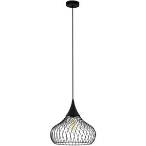 Loops Hanging Ceiling Pendant Light Black Steel Wire 1 x 60W E27 Hallway Feature Loops Hanging Ceiling Pendant Light Black Steel Wire 1 x 60W E27 Hallway Feature