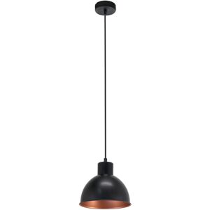 Loopt Hanging Ceiling Pendant Light - Black & Copper Industrial Shade - 60W E27 Loopt Hanging Ceiling Pendant Light - Black & Copper Industrial Shade - 60W E27
