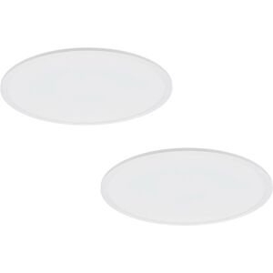 Loops 2 Pack 600mm Modern Ceiling Light White Slim Round Low Profile - Ceiling Light Loops 2 Pack 600mm Modern Ceiling Light White Slim Round Low Profile - Ceiling Light