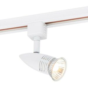 Loops Adjustable Ceiling Track Spotlight Gloss White Single 7W GU10 Lamp Downlight Loops Adjustable Ceiling Track Spotlight Gloss White Single 7W GU10 Lamp Downlight