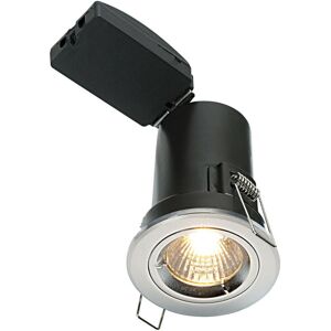 Loops Fixed FIRE RATED GU10 Lamp Ceiling Down Light Chrome PUSH FIT FAST FIX Spotlight Loops Fixed FIRE RATED GU10 Lamp Ceiling Down Light Chrome PUSH FIT FAST FIX Spotlight