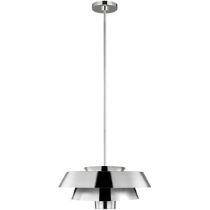 Loops 1 Bulb Ceiling Pendant Light Fitting Highly Polished Nickel LED E27 60W Loops 1 Bulb Ceiling Pendant Light Fitting Highly Polished Nickel LED E27 60W