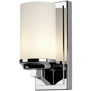 Loops IP44 Small Wall Light White Opal Etched Glass Shade Polished Chrome LED G9 3.5W - Wall Light Loops IP44 Small Wall Light White Opal Etched Glass Shade Polished Chrome LED G9 3.5W - Wall Light