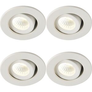 Loops 4 Pack Micro Adjustable Ceiling Downlight - 4W Cool White LED - Matt White - Ceiling Downlight Loops 4 Pack Micro Adjustable Ceiling Downlight - 4W Cool White LED - Matt White - Ceiling Downlight