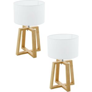 Loops 2 Pack Table Desk Lamp Natural Chrome White Fabric - Table Desk Lamp Loops 2 Pack Table Desk Lamp Natural Chrome White Fabric - Table Desk Lamp