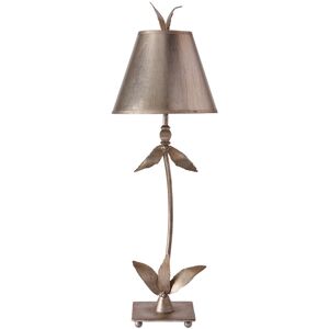 Loops Silver Leaf Tapered Shade Table Lamp - Table Lamp Loops Silver Leaf Tapered Shade Table Lamp - Table Lamp
