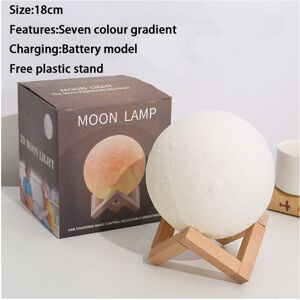 Unbranded (18CM Battery) 3D Remote Control 16 Colour Rechargeable Moon Lamp Night Light Ki Unbranded (18CM Battery) 3D Remote Control 16 Colour Rechargeable Moon Lamp Night Light Ki