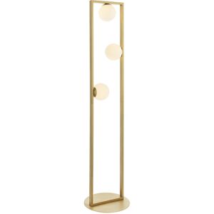 Loops 1410mm Brushed Gold Geometric 3 Light Floor Lamp - Floor Lamp Loops 1410mm Brushed Gold Geometric 3 Light Floor Lamp - Floor Lamp