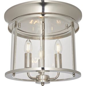 Loops Bright Nickel Semi Flush Low Ceiling Light - Ceiling Light Loops Bright Nickel Semi Flush Low Ceiling Light - Ceiling Light