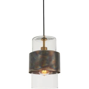 Bronze Hanging Ceiling Pendant Light - Clear Glass Shade - Single Bulb Fitting - Pendant Light Bronze Hanging Ceiling Pendant Light - Clear Glass Shade - Single Bulb Fitting - Pendant Light