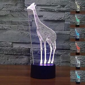 HKHBJS Shxx 3D Giraffe Lamp Night Light Touch Table Desk Optical Illusion Lamps 7 Color HKHBJS Shxx 3D Giraffe Lamp Night Light Touch Table Desk Optical Illusion Lamps 7 Color