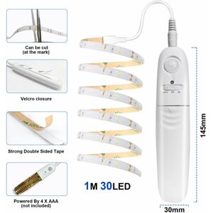 Extrastar UK ExtraStar 1.7W LED Infrared Sensing Strip Light, 1M, White Extrastar UK ExtraStar 1.7W LED Infrared Sensing Strip Light, 1M, White