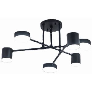 GreenZech (Black, 110V) 33W 6 Head Modern LED Ceiling Light Home Office Acrylic Lampshade GreenZech (Black, 110V) 33W 6 Head Modern LED Ceiling Light Home Office Acrylic Lampshade