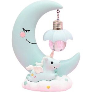 GreenZech (Blue) Resin Cartoon Night Lamp Children Room Decoration LED Night Light Moon Lu GreenZech (Blue) Resin Cartoon Night Lamp Children Room Decoration LED Night Light Moon Lu