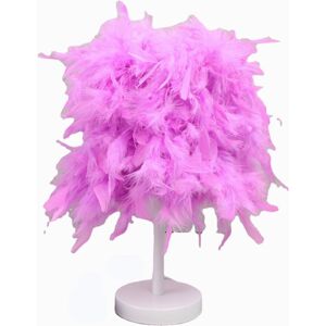 GreenZech (Purple) Colorful Feather Shade Table Lamp Bedside Desk Lamp Night Light Home De GreenZech (Purple) Colorful Feather Shade Table Lamp Bedside Desk Lamp Night Light Home De