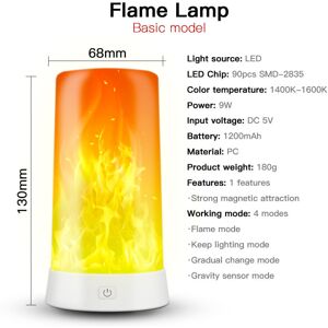 GreenZech (Basic model) Flame Effect Light Decorative Table Lamp Night Light USB Charging GreenZech (Basic model) Flame Effect Light Decorative Table Lamp Night Light USB Charging