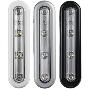 GreenZech (Black, Warm White) Rectangular 4LED Touch Sensor Night Light Wardrobe Cabinet L GreenZech (Black, Warm White) Rectangular 4LED Touch Sensor Night Light Wardrobe Cabinet L