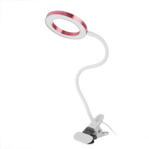 GreenZech (Pink without magnifying glass) Magnifying LED Lamp USB Charging Table Light Cli GreenZech (Pink without magnifying glass) Magnifying LED Lamp USB Charging Table Light Cli