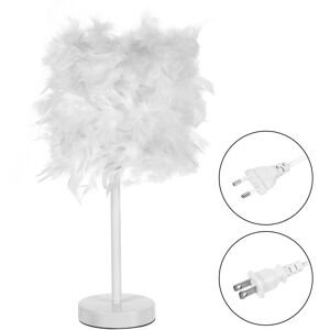 GreenZech (UK Plug) Modern Feather Shade Light Bedside Table Desk Lamp Bedroom DIY Decor G GreenZech (UK Plug) Modern Feather Shade Light Bedside Table Desk Lamp Bedroom DIY Decor G