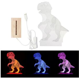 GreenZech Usb 3d Dinosaur Led Desk Lamp - Three Colors Night Light GreenZech Usb 3d Dinosaur Led Desk Lamp - Three Colors Night Light
