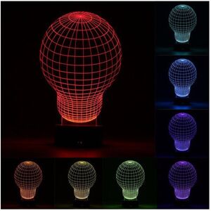 GreenZech (Bulb) 3D Color Changing LED Desk Table Lamp Remote Acrylic USB Night Light Chri GreenZech (Bulb) 3D Color Changing LED Desk Table Lamp Remote Acrylic USB Night Light Chri