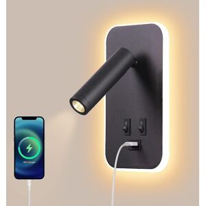 Unbranded Led Wall Lamp, Bedside Reading Light With Switch, Usb Charging Port, Bedroom Moo Unbranded Led Wall Lamp, Bedside Reading Light With Switch, Usb Charging Port, Bedroom Moo