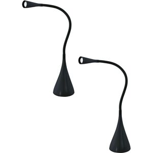 Loops 2 PACK Table Lamp Colour Black Flexible Touch to Dim Step Dimmer Bulb LED 3.5W Loops 2 PACK Table Lamp Colour Black Flexible Touch to Dim Step Dimmer Bulb LED 3.5W