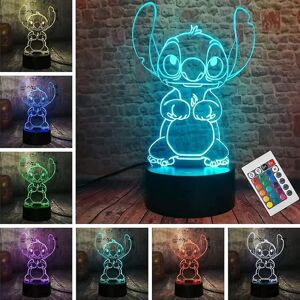 Unbranded Night Light, Stitch Gifts - 3d Led Intelligent Remote Control 16-color Stitch Li Unbranded Night Light, Stitch Gifts - 3d Led Intelligent Remote Control 16-color Stitch Li