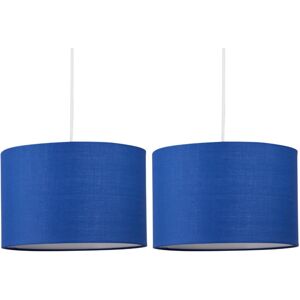 firstchoicelighting Set of 2 Navy Blue 25cm Ceiling Light Shades firstchoicelighting Set of 2 Navy Blue 25cm Ceiling Light Shades