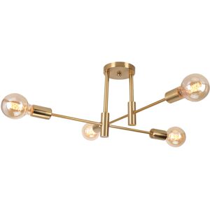 STOEX Modern Ceiling Lights 4 Lights Metal Ceiling Light Indoor Chandelier E27 Copper, STOEX Modern Ceiling Lights 4 Lights Metal Ceiling Light Indoor Chandelier E27 Copper,